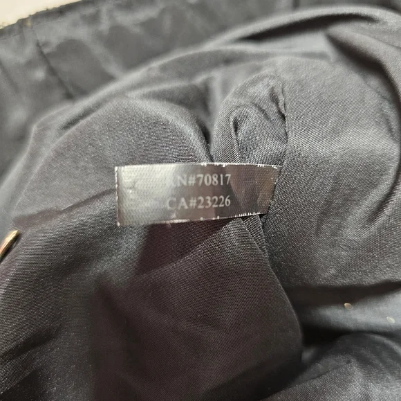 Victorias Secret Gold Sequin Tote Bag With  ANGEL Wings Purse Charm - Picture 7 of 12